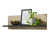 WANDREGAL Used Wood hell, anthrazit, Küchenregal 90 cm - Anthrazit/Naturfarben, Holzwerkstoff (90/30/21cm) - Furn.Design