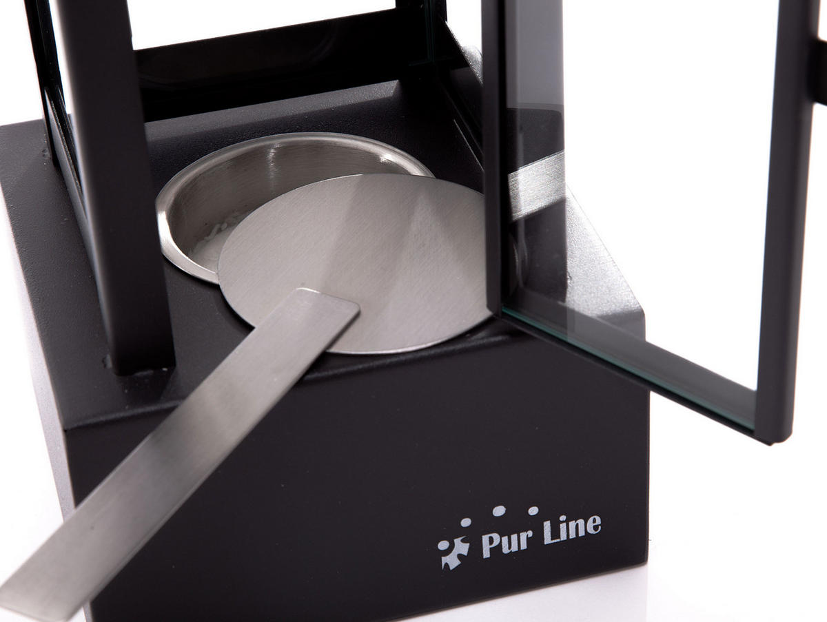 BIOETHANOL-KAMIN Schwarz Tischmodell inklusive 0.5 L Brennblock - Schwarz, Glas (15/38/15cm) - Purline