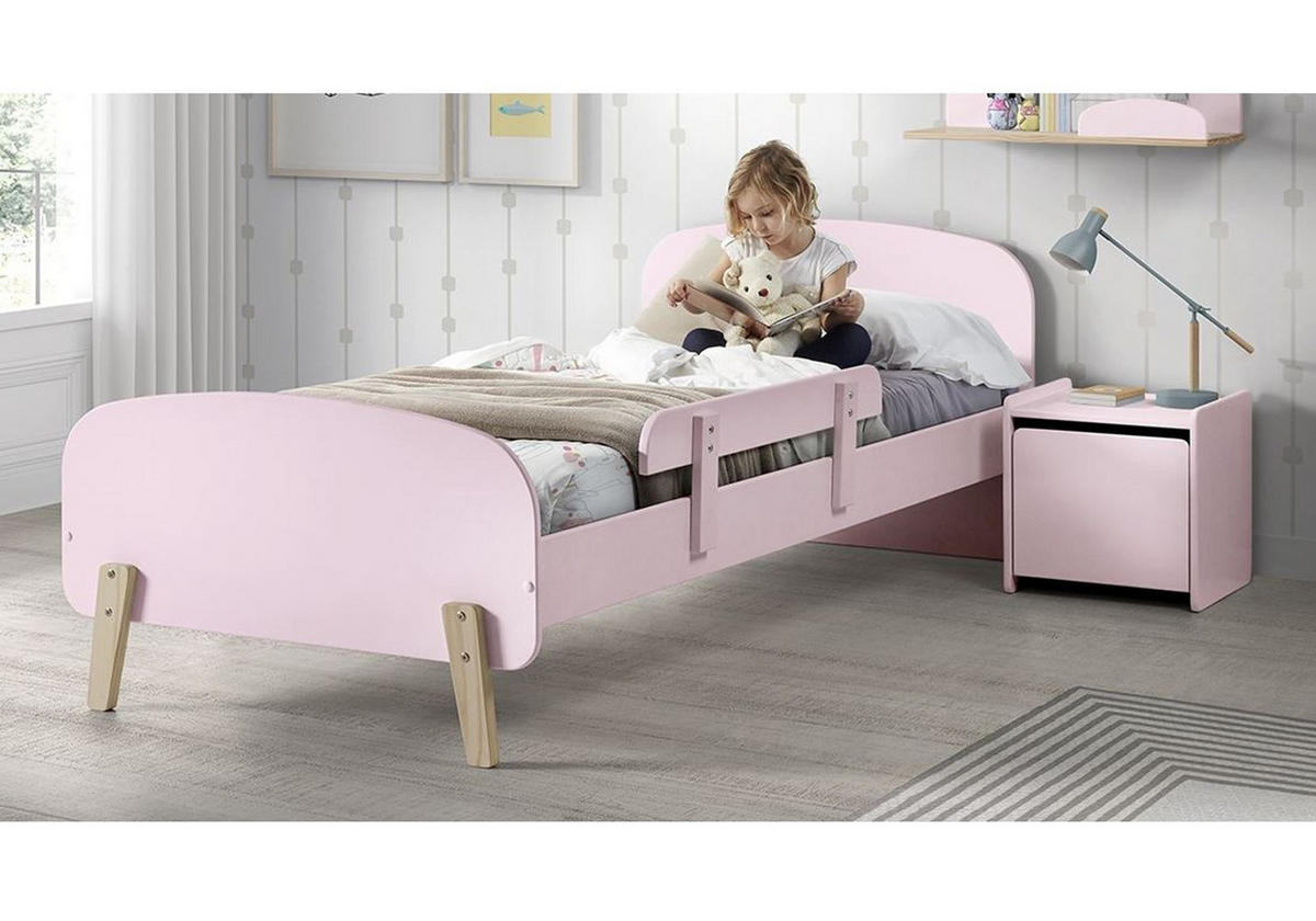 KINDERZIMMER Set Karilynn 2 Massivholz+MDF rosa - Rosa, Holz (220/73/120cm) - 58aufmkessel