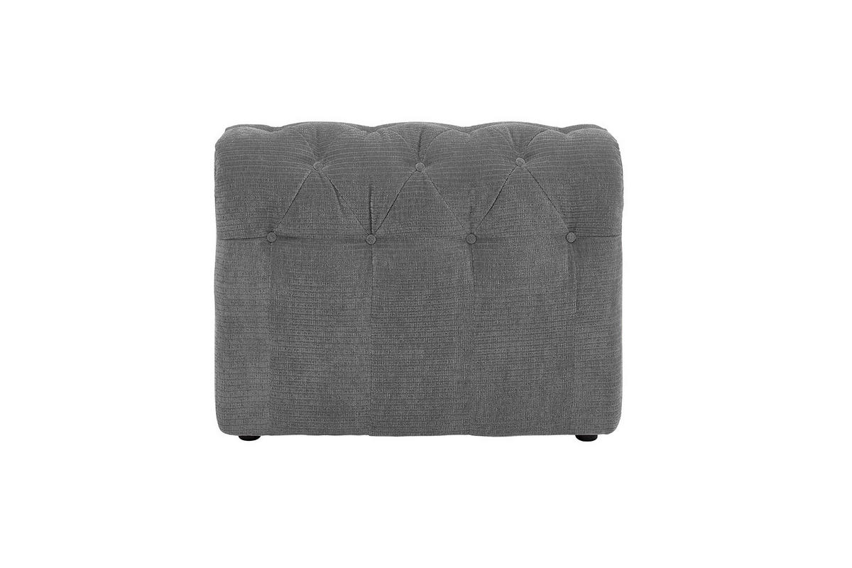SOFA SITZELEMENT SEPHI Grau Cord - Schwarz/Grau, Kunststoff/Textil (82/62/27cm) - KAWOLA