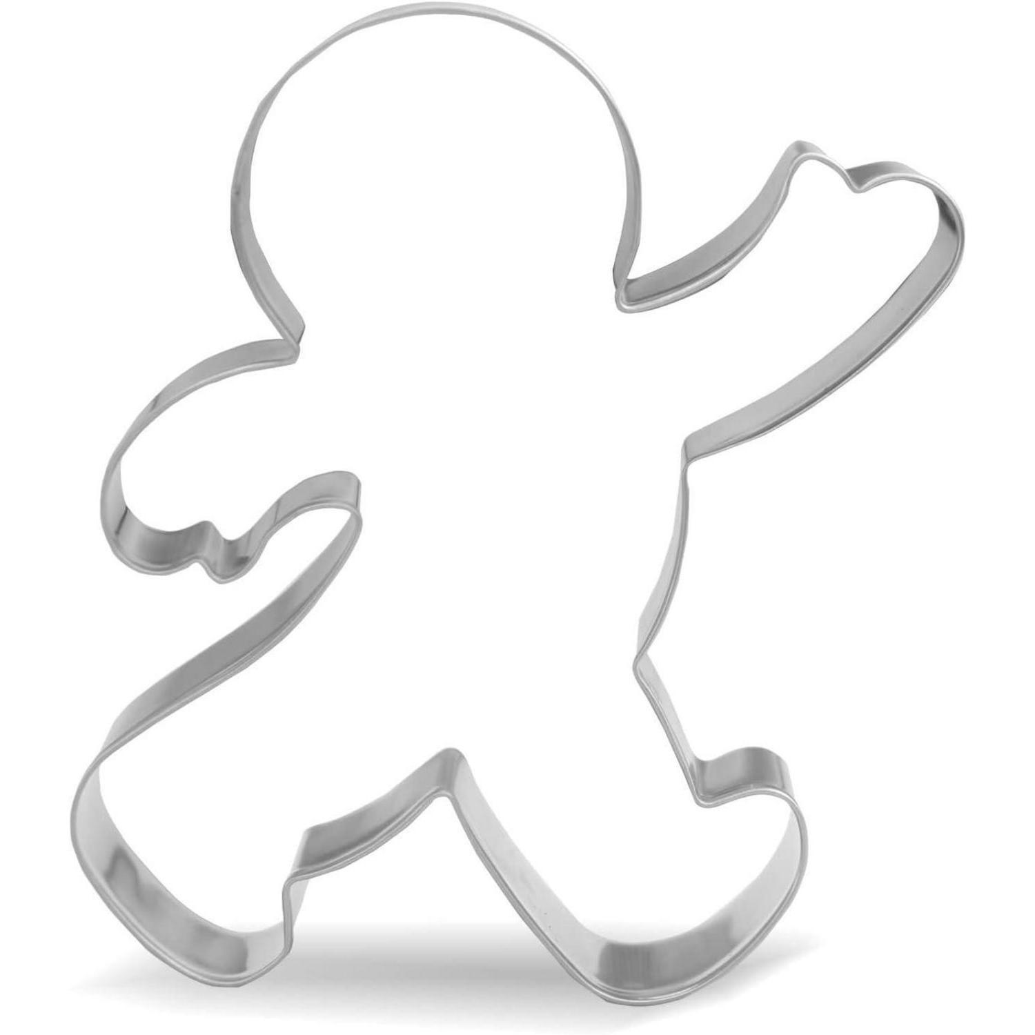 AUSSTECHFORM Lebkuchenmann Edelstahl 10,5 cm - Silberfarben, Metall (8.9/2.5/10.5cm)
