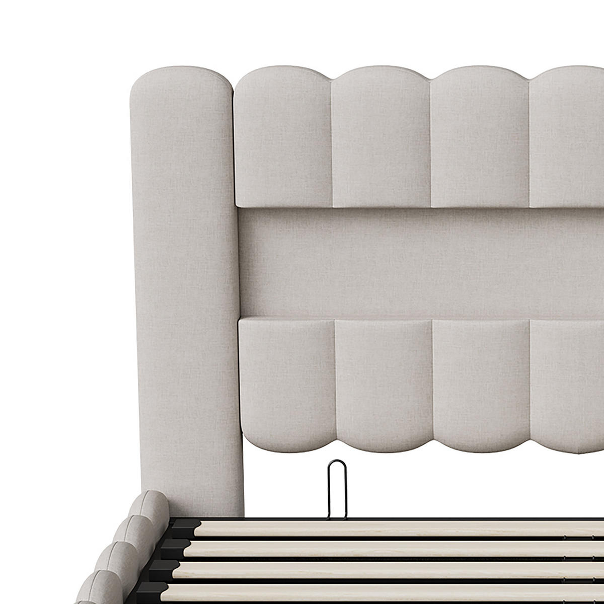 POLSTERBETT Modern 180/200 cm mit Bettkasten LED & USB Leinenoptik Beige - Beige, Textil (180/200cm) - Creahappy