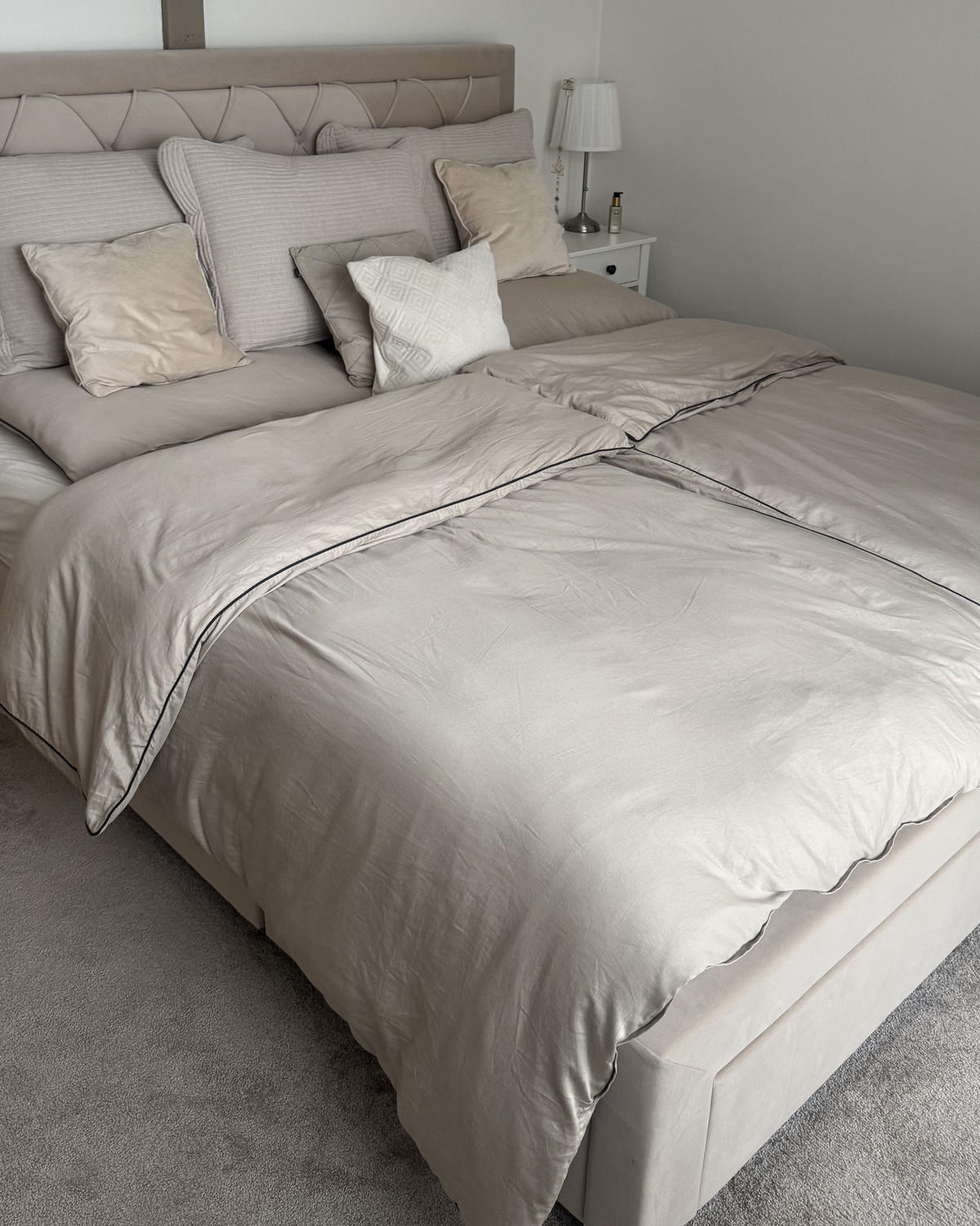 POLSTERBETT 160/200cm Beige Lievin - Beige, Textil (160/200cm) - Beliani