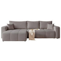 ECKSOFA PEDRO mit Schlaffunktion und Bettkasten Dunkelgrau - Dunkelgrau, Holzwerkstoff/Kunststoff (278/145cm) - Idohome
