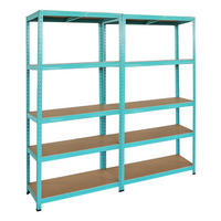 SCHWERLASTREGAL 2er GREEN HULK Set, HxBxT 180x90x40cm, Fachlast 175kg, 5 Ebenen, Grün - Grün, Metall (180/180/40cm) - PROREGAL