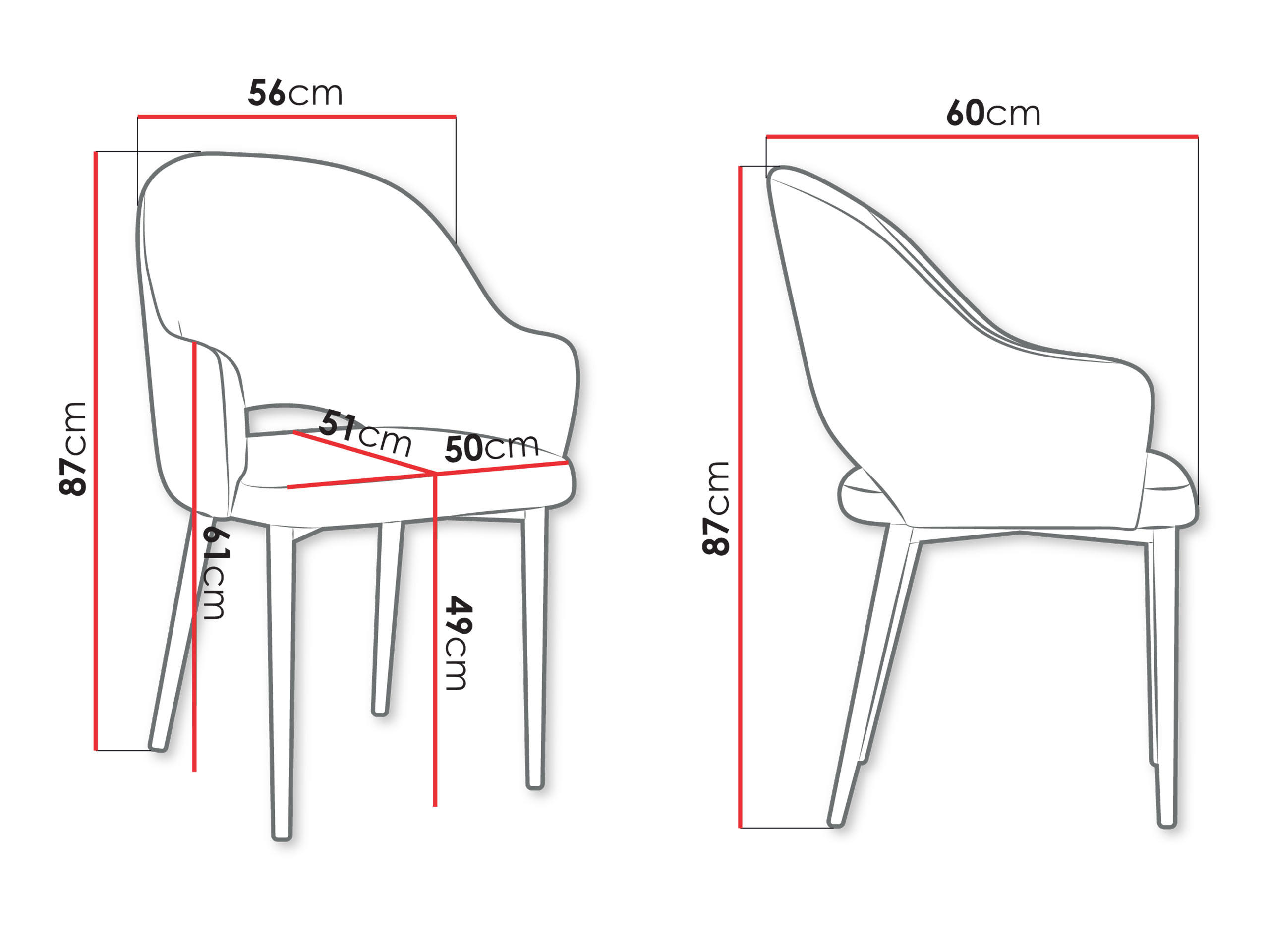Thumbnail - Mirjan24 Polsterstuhl, Hellgrau, Textil, 1-Sitzer, 56x87x60 cm, Esszimmer, Stühle, Esszimmerstühle, Vierfußstühle