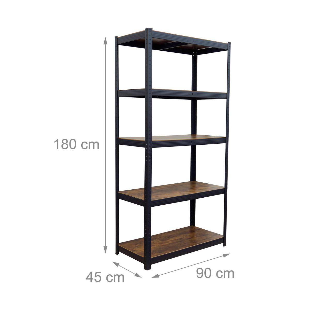 SCHWERLASTREGAL - Multicolor, Holzwerkstoff/Kunststoff (90/180/45cm) - Relaxdays