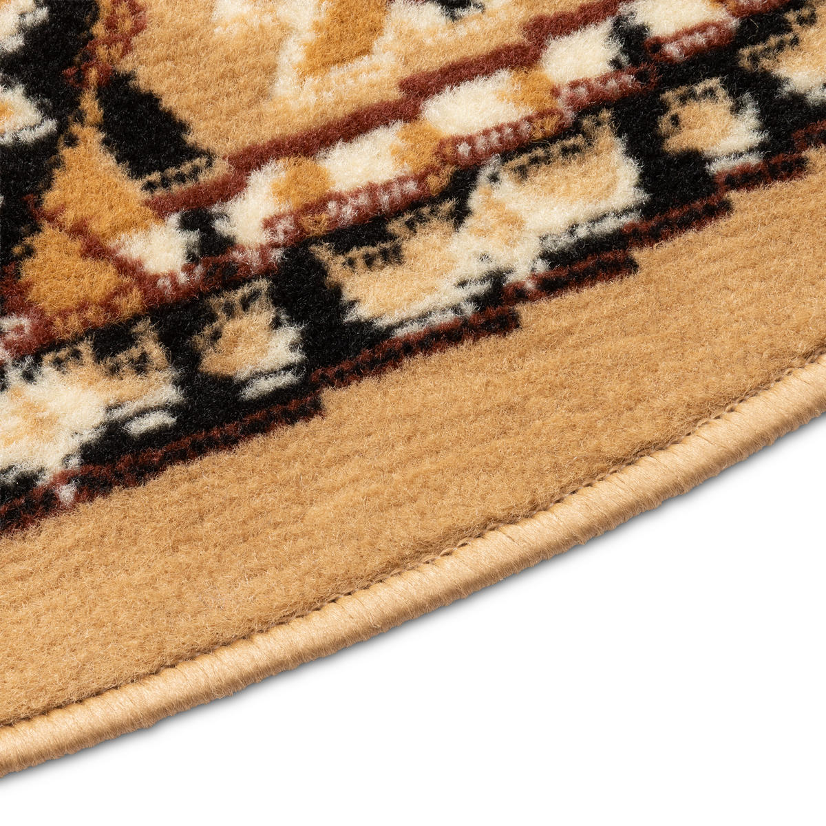 TEPPICH ATLAS rund beige medaillon 160/160 cm - Beige, Textil (160/160cm) - Tapiso