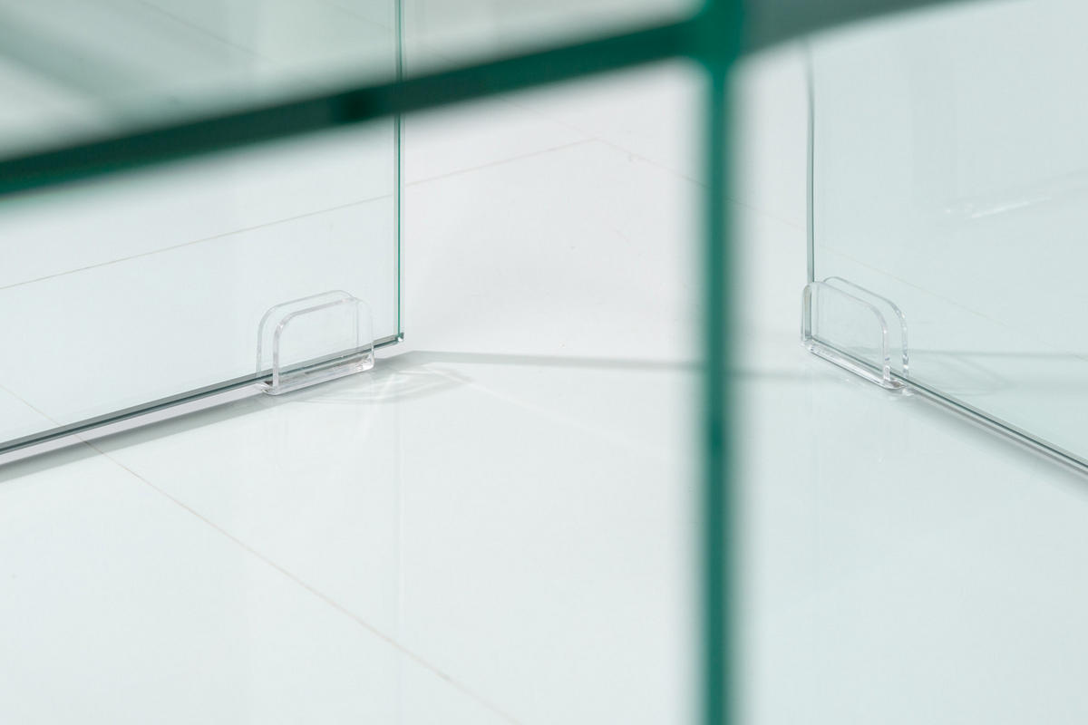 COUCHTISCH FANTOME Glas Transparent 100 cm 2er Set - Transparent/Braun, Glas (50/100/35cm) - riess-ambiente