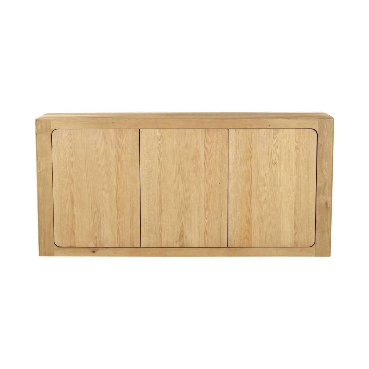 SIDEBOARD mit 3 Türen aus massivem Eichenholz 45/180/85 cm - Apfelbaumfarben, Holz (180/85/45cm) - Signature