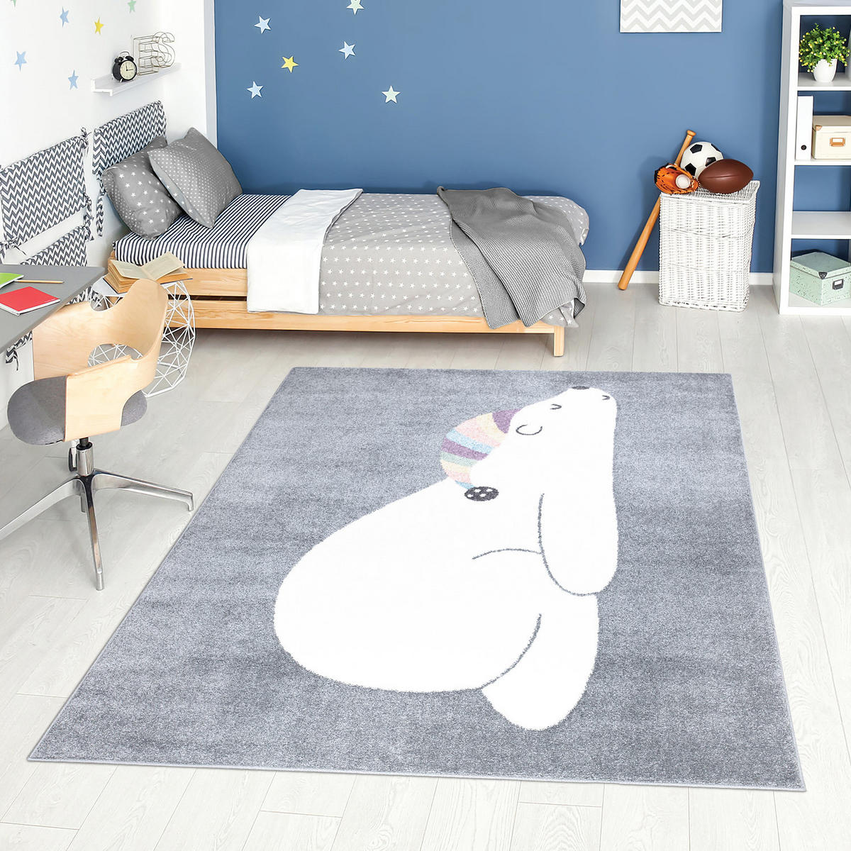 KINDERTEPPICH Anime 921 Grau 140x200 cm - Grau, Textil (140/200cm) - carpet city