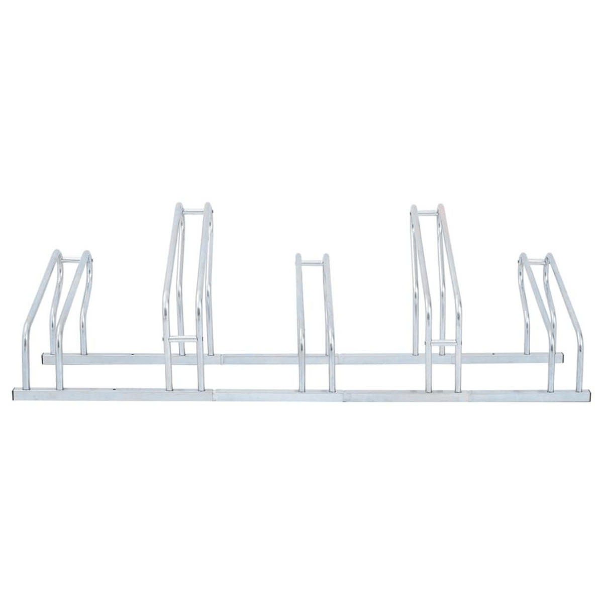 FAHRRADSTÄNDER Für 5 Fahrräder Freistehend Verzinkter Stahl - Silberfarben, Metall (41/42/134cm) - vidaXL