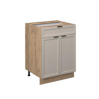 KÜCHENUNTERSCHRANK Fame-Line GrauBeige 60 cm mit Schublade, ohne AP - Honigeiche/Eiche Wotan, Holzwerkstoff (60/82/51.6cm) - Vicco