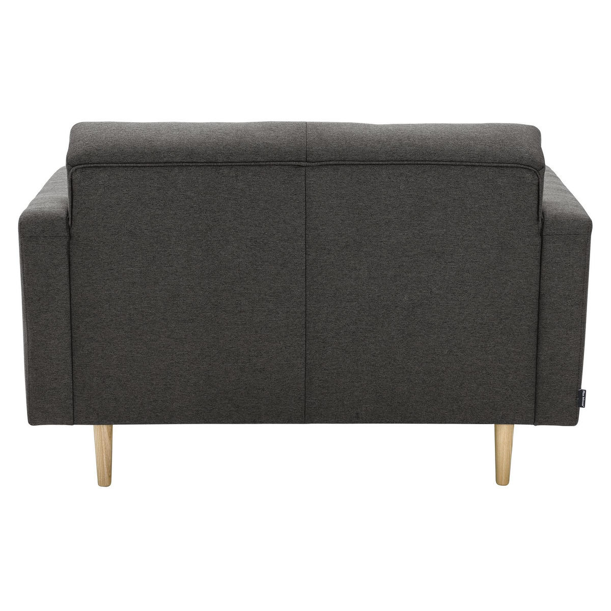 SOFA 2-Sitzer Kazia Flachgewebe anthrazit - Anthrazit, Kunststoff (128/81/83cm) - 58aufmkessel