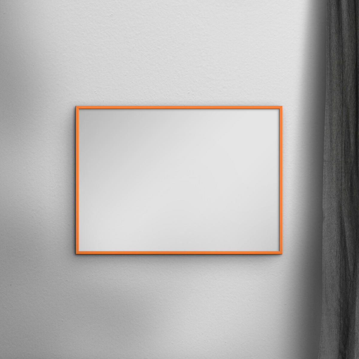 SPIEGEL - Orangenfarbenes Holz - Orange, Holz/Papier (29.7/42/2cm) - Poster&Frame