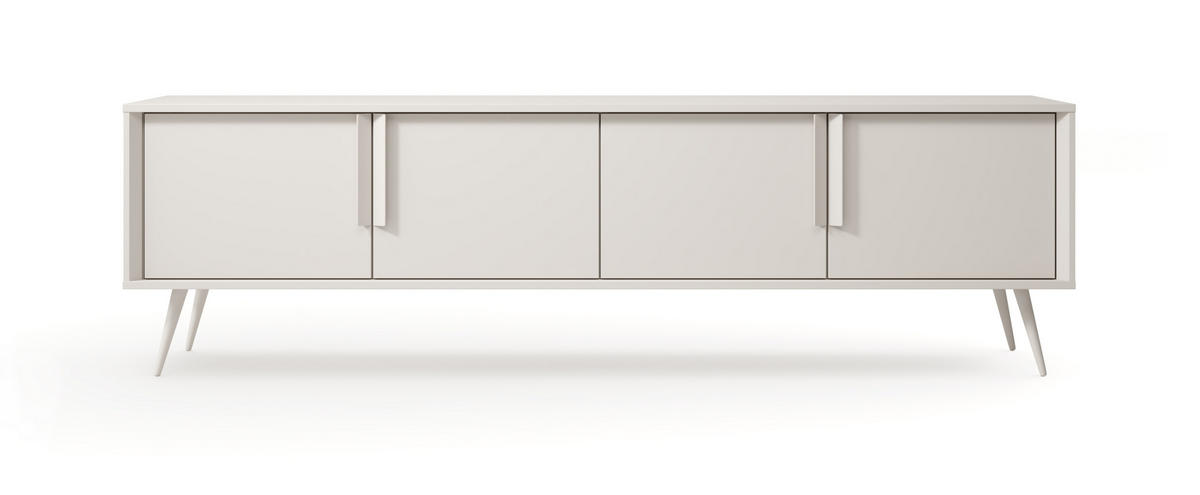 TV Lowboard 186 cm Fabora, Kaschmir, 4 Türen - Kaschmir, Holz/Metall (186/54/40cm) - Emporius