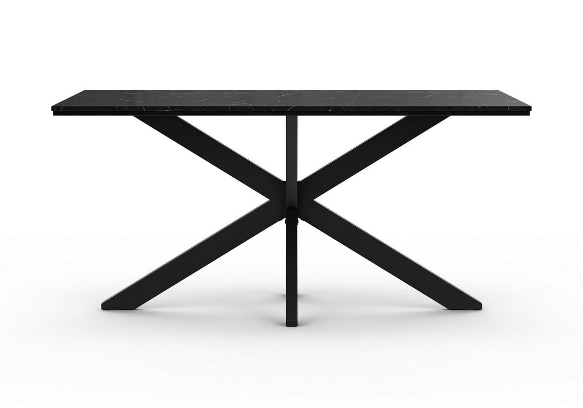 ESSTISCH DARGO 160 x 90 x 73,5 cm - Hellgrau/Schwarz, Holz (160/90/73.5cm) - MASSENO