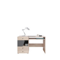 SCHREIBTISCH RAVENNA 125x55x76 cm Bürotisch Computertisch, Eichefarben - Eichefarben, Holzwerkstoff (55/125/76cm) - MASSENO