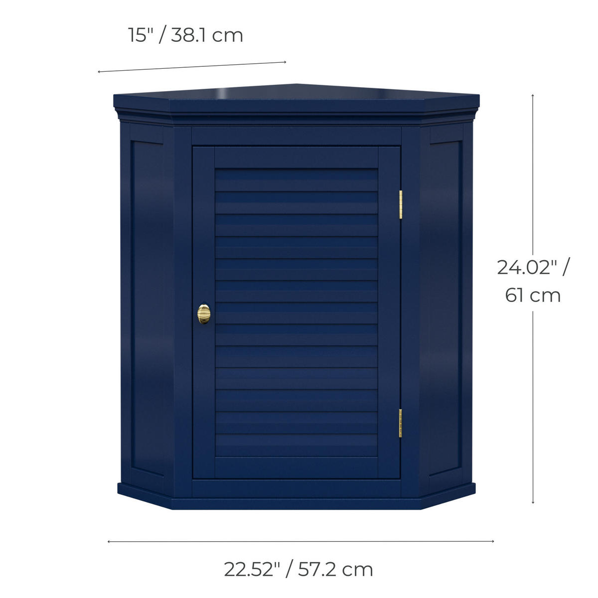 HÄNGESCHRANK 57/61/38 cm - Blau, Holzwerkstoff (57.2/61/38.1cm) - Teamson Home