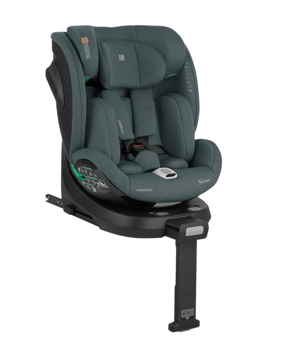 KINDERSITZ i-Twist i-Size grün (40-150 cm) Gruppe 0+/1/2/3 Stützbein Isofix - Grün, Kunststoff (43/62/55cm) - Kikka boo