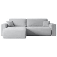 ECKSOFA mit Schlaffunktion und Bettkasten ORRO-L - 272x145x83 cm Grau Cord - Schwarz/Grau, Holzwerkstoff/Kunststoff (272/145cm) - ALTDECOR