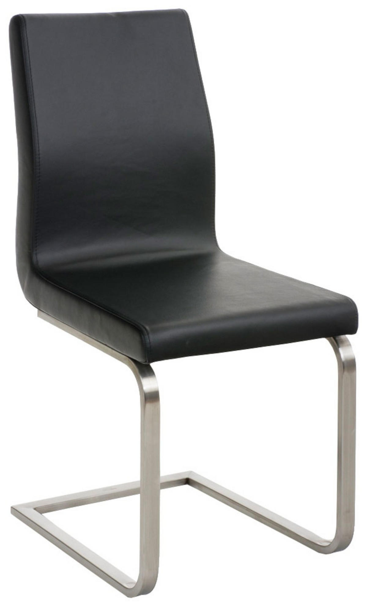 ESSZIMMERSTÜHLE Belfort 2er Set 90x40x50 cm schwarz - Schwarz, Leder (40/90/50cm) - furnicato