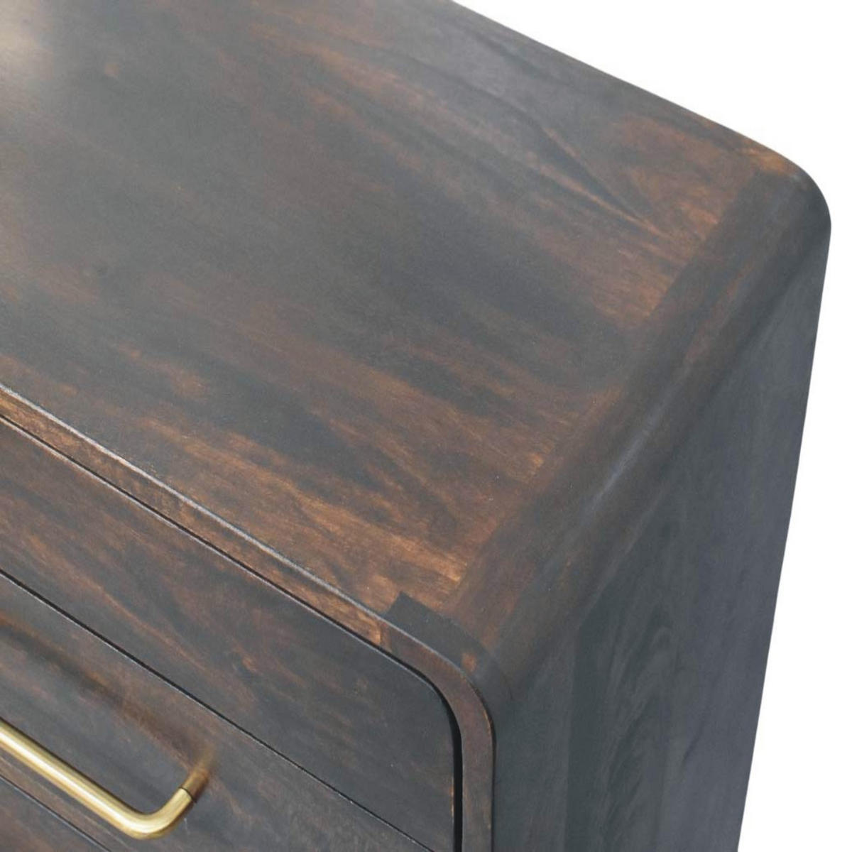 KOMMODE mit edlem Velvet-Mocha-Finish, 6 Schubladen, dunkelbraun - Dunkelbraun, Holz (130/85/35cm) - Artisan Furniture