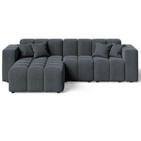 ECKSOFA Loppo Dunkelgrau Links - Dunkelgrau, Holz/Textil (265/180cm) - Graingold