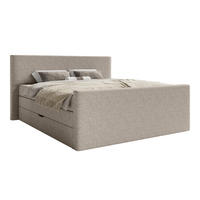 BOXSPRINGBETT VELIPOJA EASY CLEAN 140x200 cm, Taupe - Taupe, Textil (140/200cm) - Fedve