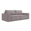3-SITZER SOFA mit Schlaffunktion Samt Stoff Violett - Lila/Flieder, Kunststoff/Textil (255/85/105cm) - Makamii