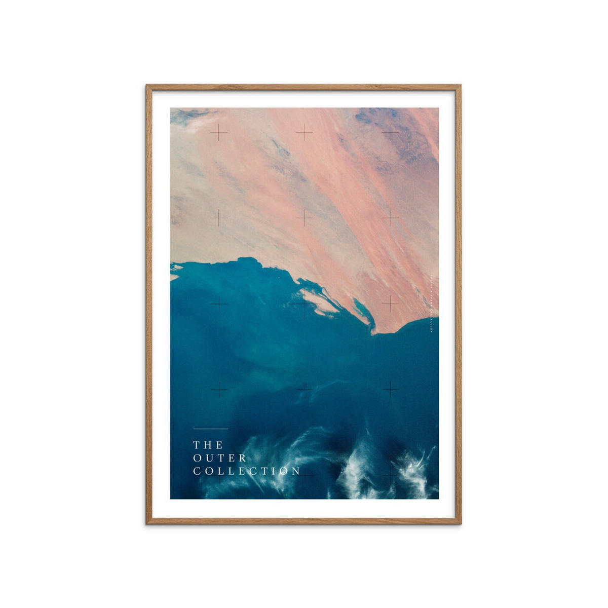 POSTER mit Rahmen Arch Atelier - The Outer Collection – 001 - Blau/Eichefarben, Holz/Papier (30/40cm) - Poster&Frame