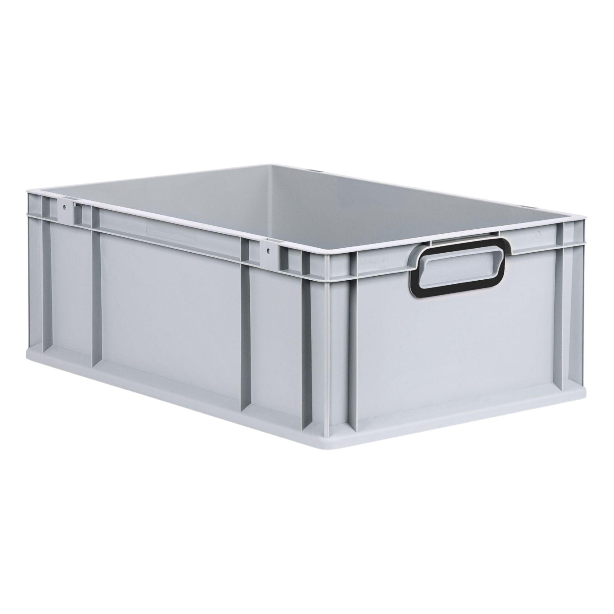 EUROBOX NextGen Color 22x40x60 cm 44 Liter Griffe schwarz zu, Grau - Schwarz/Grau, Kunststoff (40/22/60cm) - PROREGAL