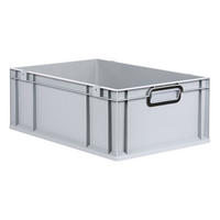 EUROBOX NextGen Color 22x40x60 cm 44 Liter Griffe schwarz zu, Grau - Schwarz/Grau, Kunststoff (40/22/60cm) - PROREGAL