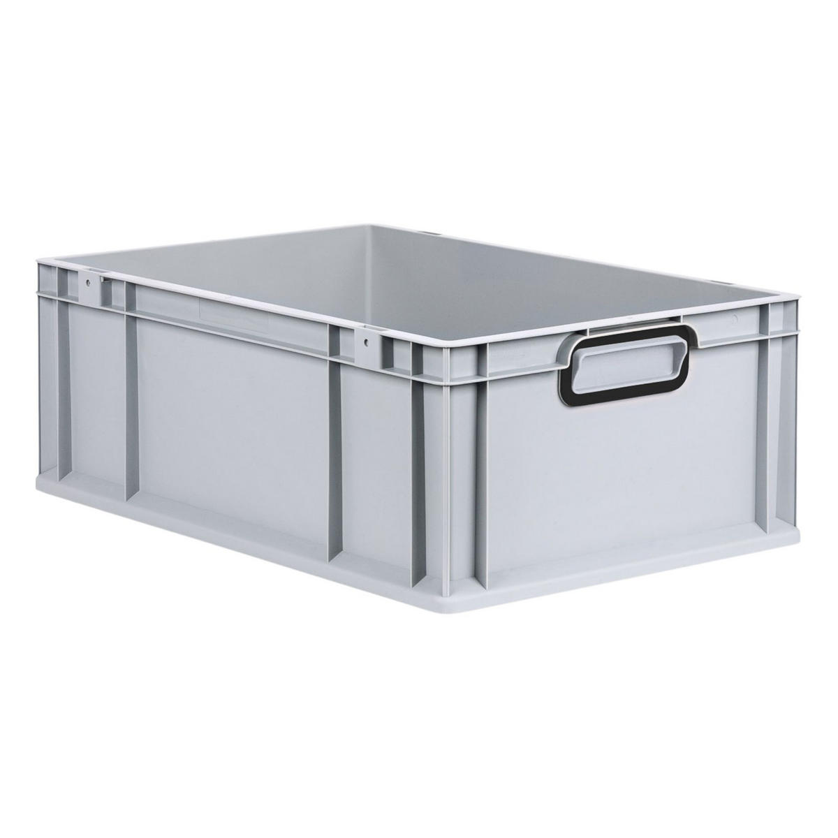EUROBOX NextGen Color 22x40x60 cm 44 Liter Griffe schwarz zu, Grau - Schwarz/Grau, Kunststoff (40/22/60cm) - PROREGAL