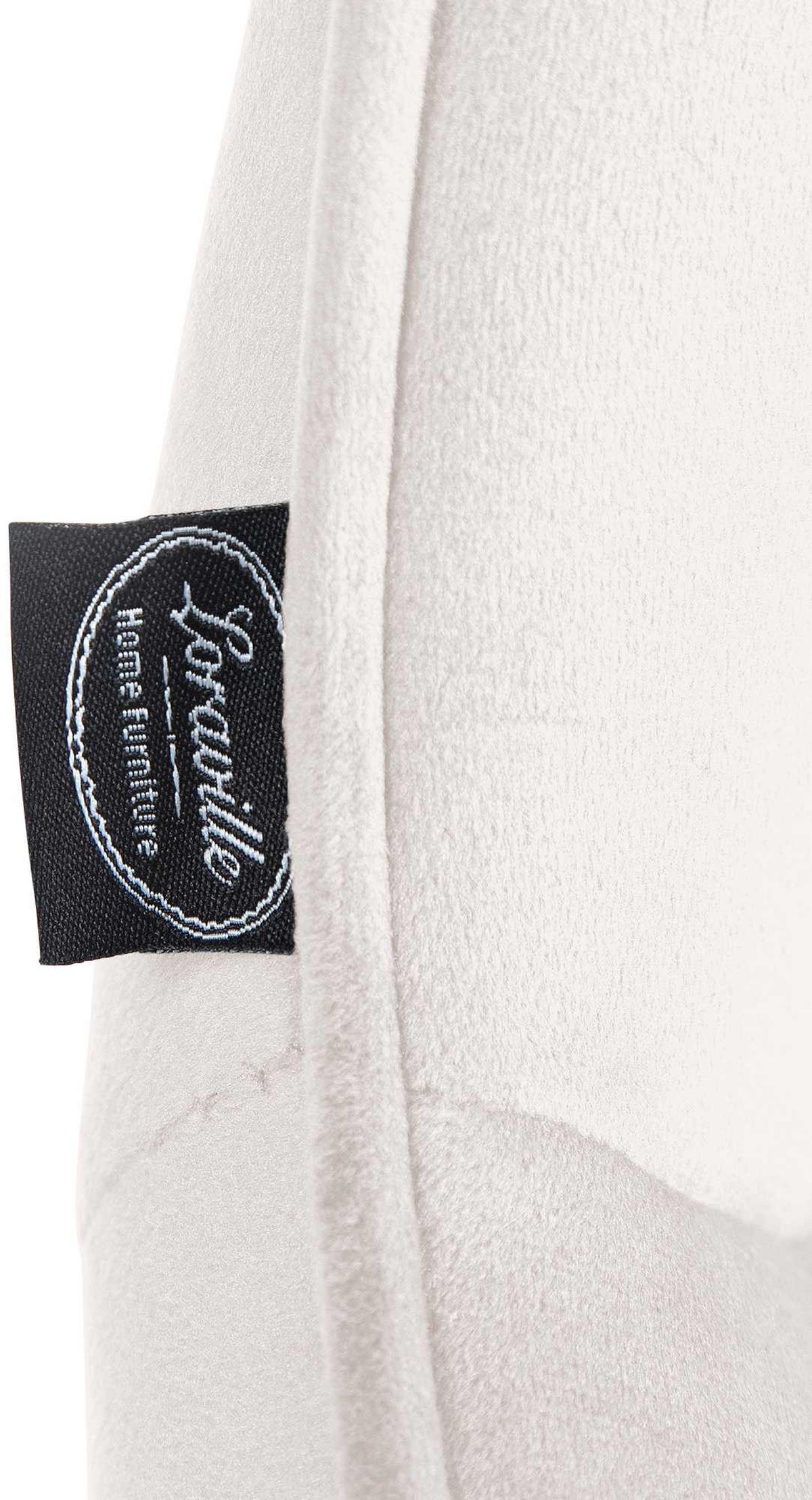 BARHOCKER Samt creme - Creme/Weiß, Textil/Metall (49/85/51cm) - CLP