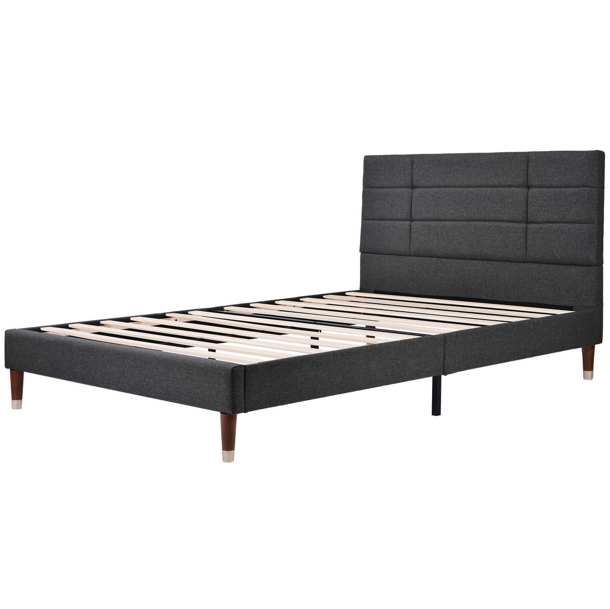 BETT mit Lattenrost 140x200 cm Grau - Grau, Holz (140/200cm) - Meubliv