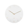 WANDUHR Charm Weiß 40/40/3.5 cm - Weiß, Metall (40/3.5/40cm) - Karlsson