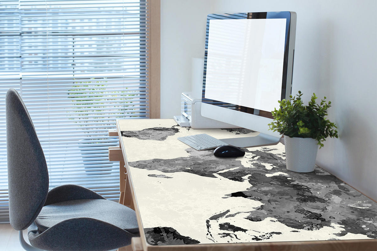 SCHREIBTISCHUNTERLAGE 120x60 cm Grau - Grau, Kunststoff (1.6/120/60cm) - ArtPrintCave