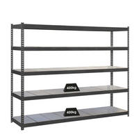 SCHWERLASTREGAL METAL BEAST FIVE | HxBxT 200x240x75cm | Fachlast 400kg | Anthrazit - Anthrazit, Metall (240/200/75cm) - PROREGAL