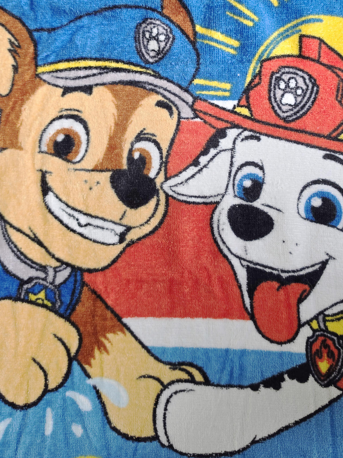 BADEPONCHO Paw Patrol Chase & Marshall Blau 50 x 100 cm - Blau, Textil (Einheitsgrößenull) - Paw Patrol