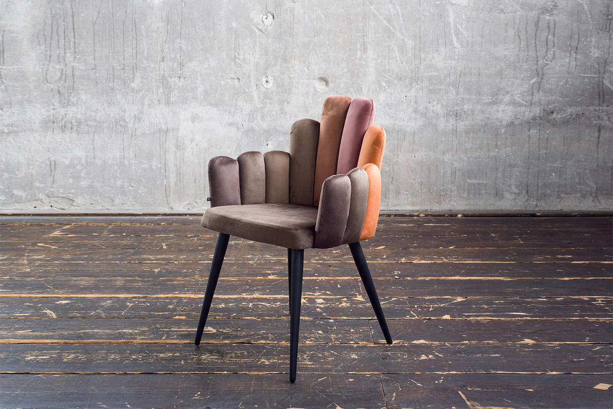 ESSZIMMERSTUHL FREJA Braun Velvet - Dunkelbraun/Schwarz, Kunststoff/Textil (58/85/56cm) - KAWOLA