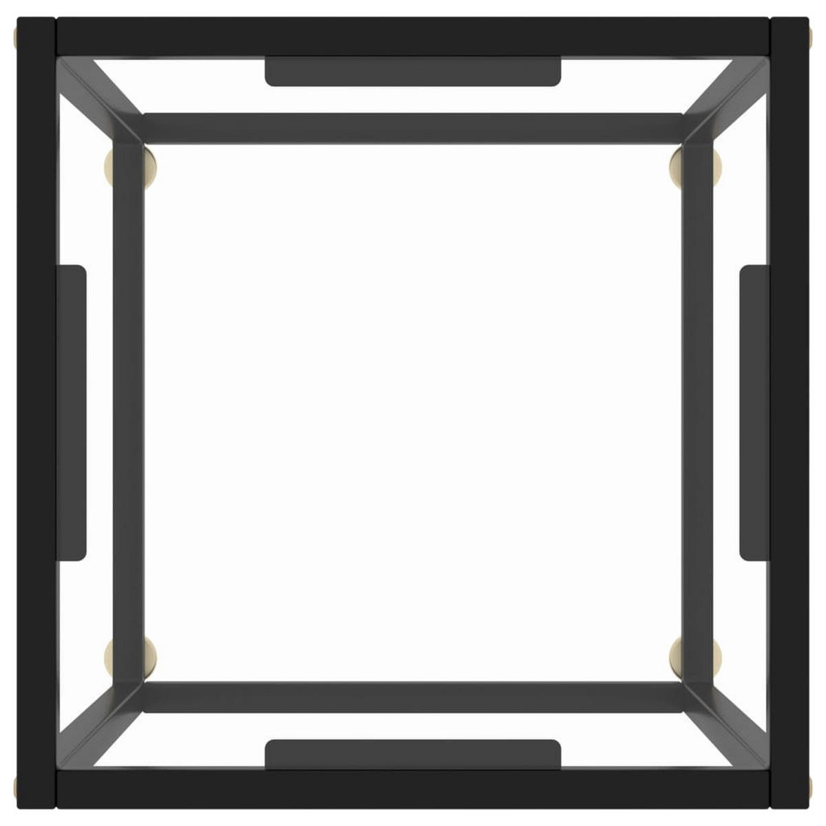 COUCHTISCH Schwarz mit Hartglas 40x40x50 cm - Schwarz, Glas (40/40/50cm) - furnicato
