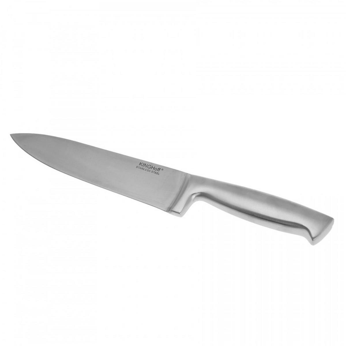 KOCHMESSER Silber 34/5/34 cm KH3435 - Silberfarben, Metall (34cm) - Kinghoff 