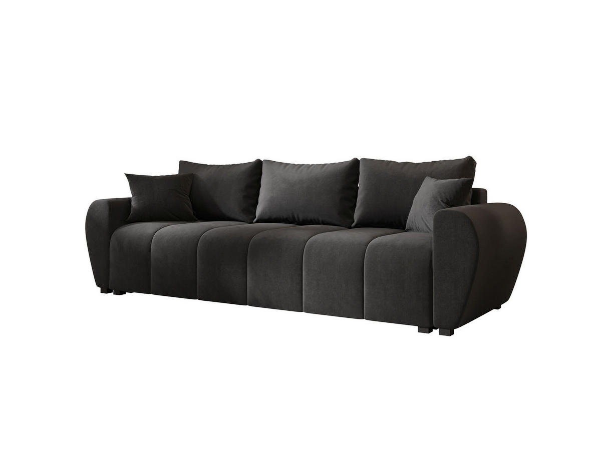 SOFA MOLISA mit Schlaffunktion ITAKA 27 mit Stauraum - Grau, Textil (86/82/246cm) - Bedante