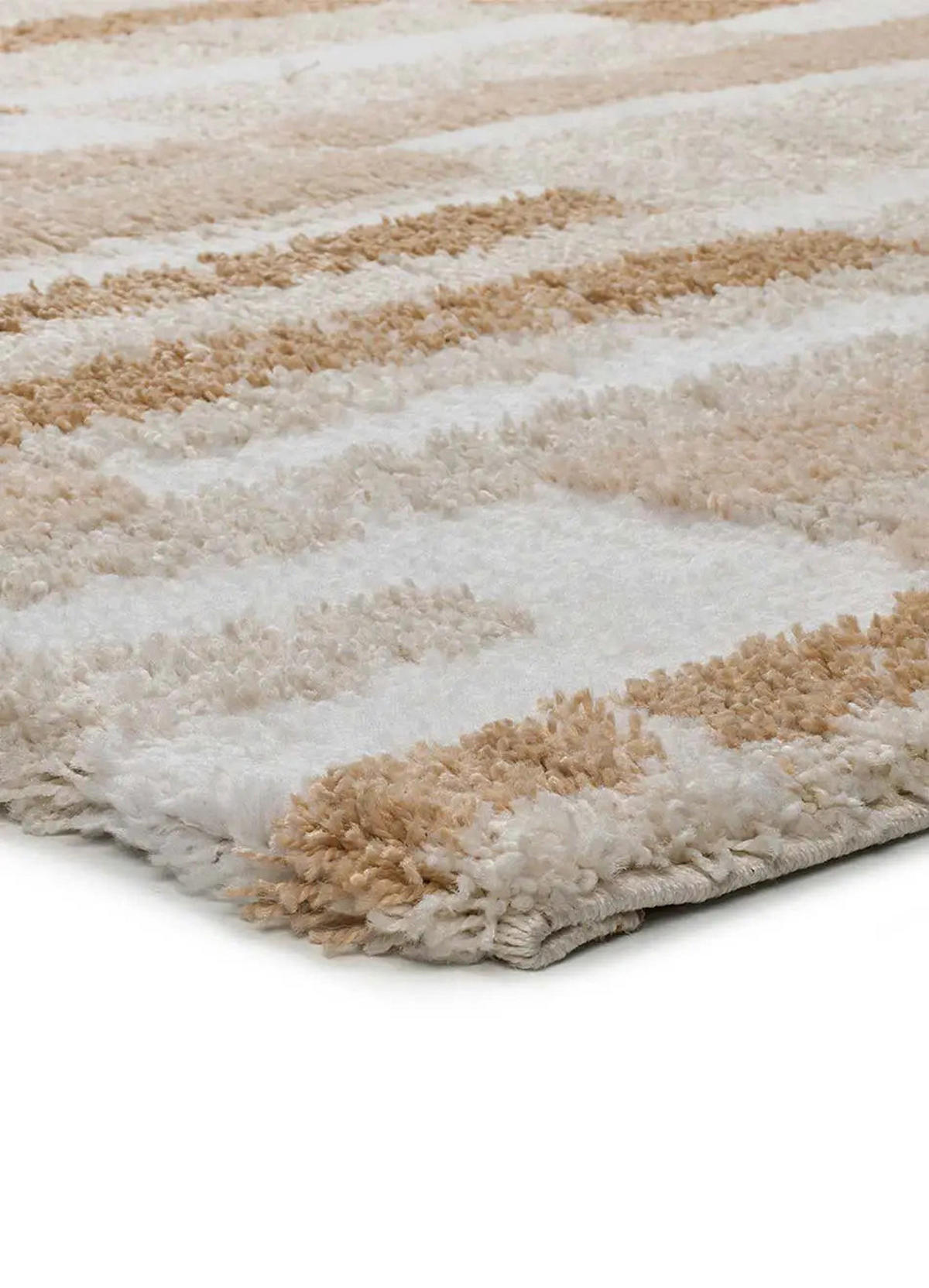 HOCHFLORTEPPICH Beige Serene Terra 133/190 cm - Beige, Naturmaterialien/Textil (133/190cm) - Atticgo