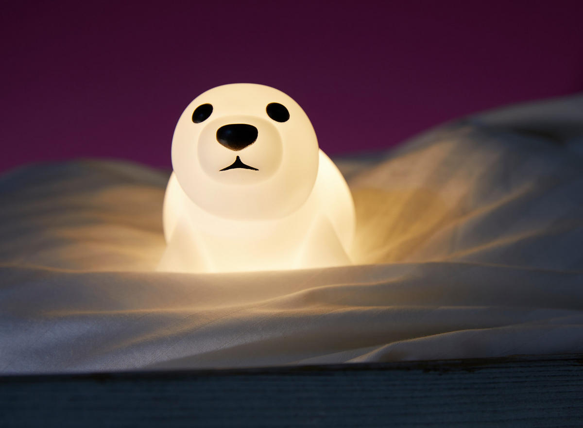 LED-NACHTLICHT für Kinder - mit Akku Ladestation und zwei Helligkeitsstufen - Weiß, Kunststoff (8/15.5/7.5cm) - Northpoint