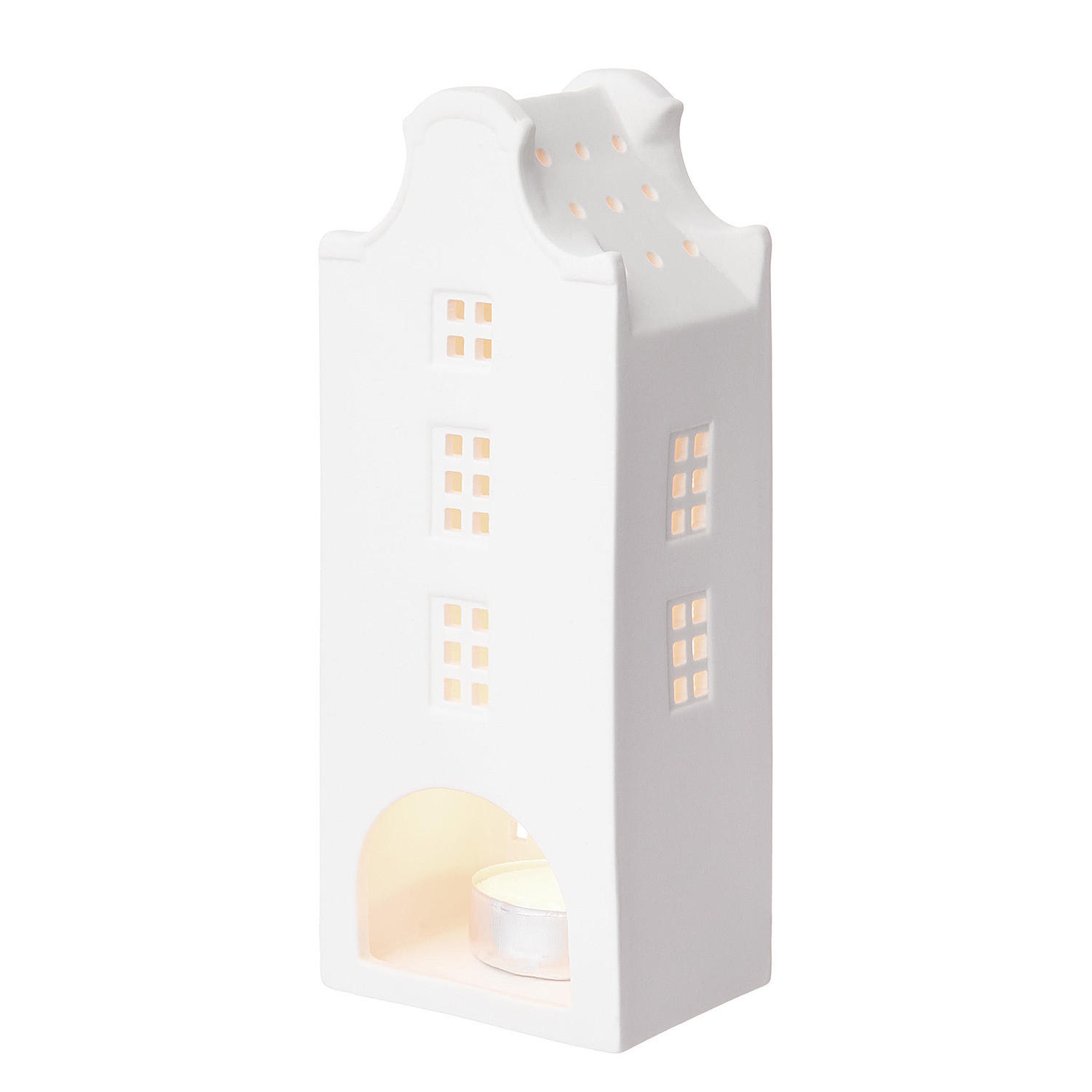 GRACHTENHAUS Amsterdam - Weiß, Keramik (5/19/7cm) - BUTLERS