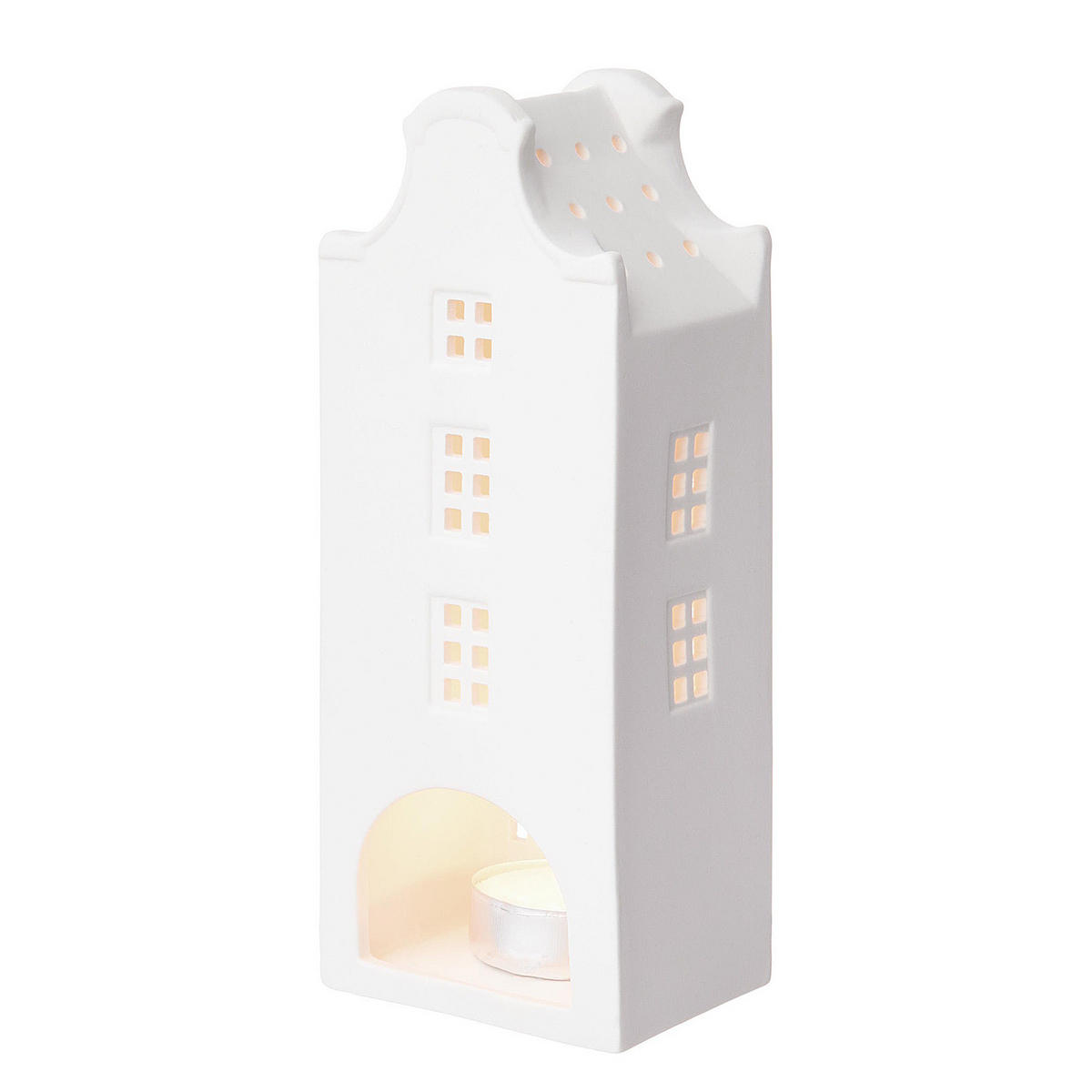 GRACHTENHAUS Amsterdam - Weiß, Keramik (5/19/7cm) - BUTLERS