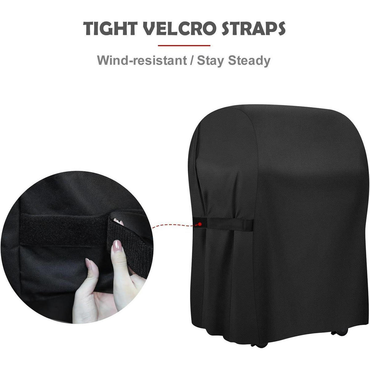 GRILLABDECKUNG 76 cm wasserdicht für Gasgrill - Schwarz, Textil (66/109/76cm)