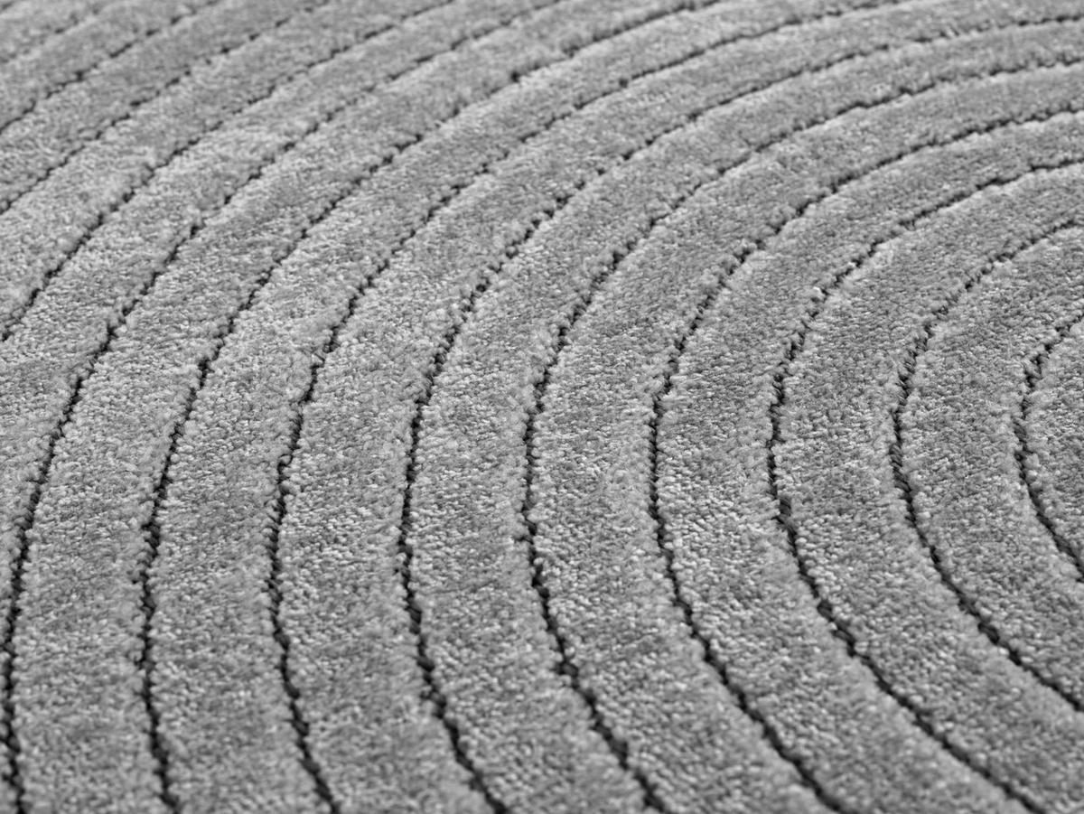 TEPPICH In-/Outdoor Kurzflor Skandi 3D-Design Polypropylen Balkon Silber Rechteckig 140x200 - Silberfarben, Textil (140/200cm) - KADIMA DESIGN